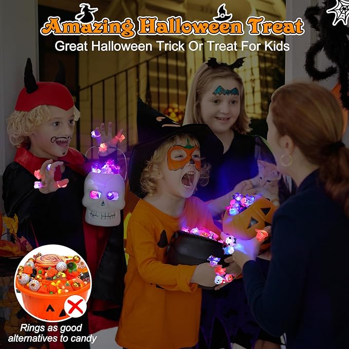 🎁 Anello Luminoso a LED per Halloween 😍 - Confezione da 50 pz - Image 3