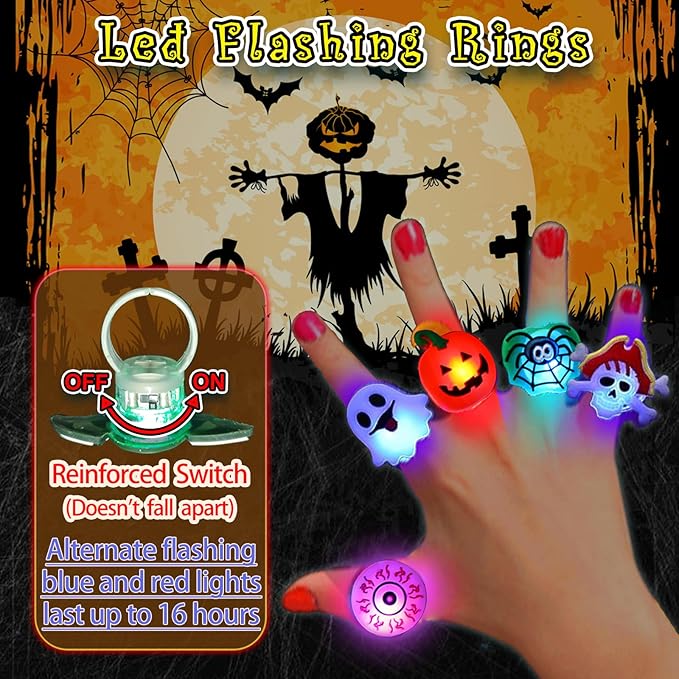 🎁 Anello Luminoso a LED per Halloween 😍 - Confezione da 50 pz - Image 8
