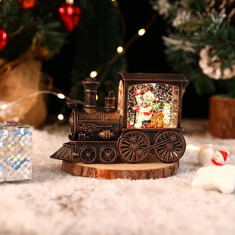 🎅Ornamento della sfera di cristallo del treno del regalo di Natale - Image 8