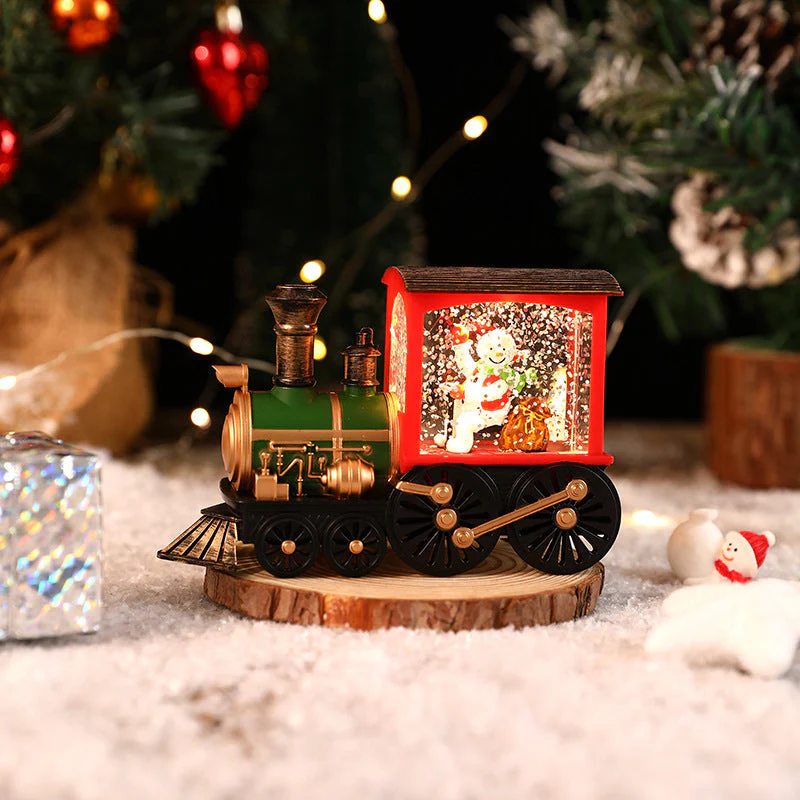 🎅Ornamento della sfera di cristallo del treno del regalo di Natale - Image 9