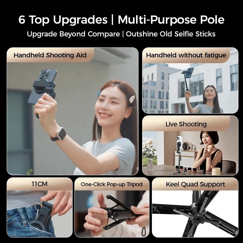 🏆 Vendita calda 50% OFF✨4-in-1 Bastone selfie magnetico multifunzionale con rotazione a 360° - Image 3