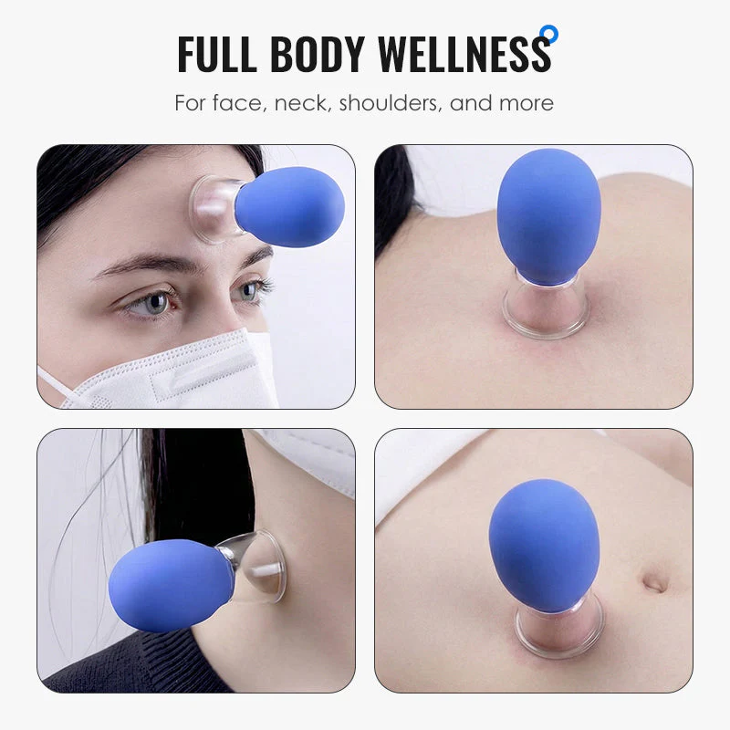🩸 5 a partire da 14,99 €! 🧘‍♀️ Coppe per Massaggio Sottovuoto – Set in Vetro & Silicone, Perfette per Rilassamento Muscolare 🛁✨ - Image 5