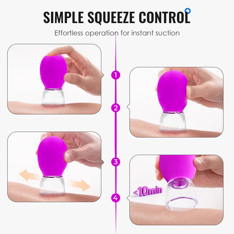 🩸 5 a partire da 14,99 €! 🧘‍♀️ Coppe per Massaggio Sottovuoto – Set in Vetro & Silicone, Perfette per Rilassamento Muscolare 🛁✨ - Image 6