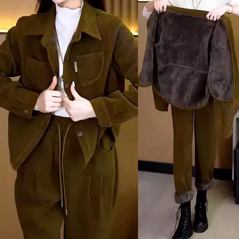[regalo ideale] Giacca e pantaloni vintage invernali da donna - Image 5