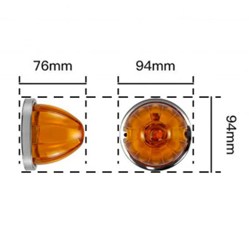 Luci di segnalazione laterali a LED a forma di anguria per camion e rimorchi - Image 8