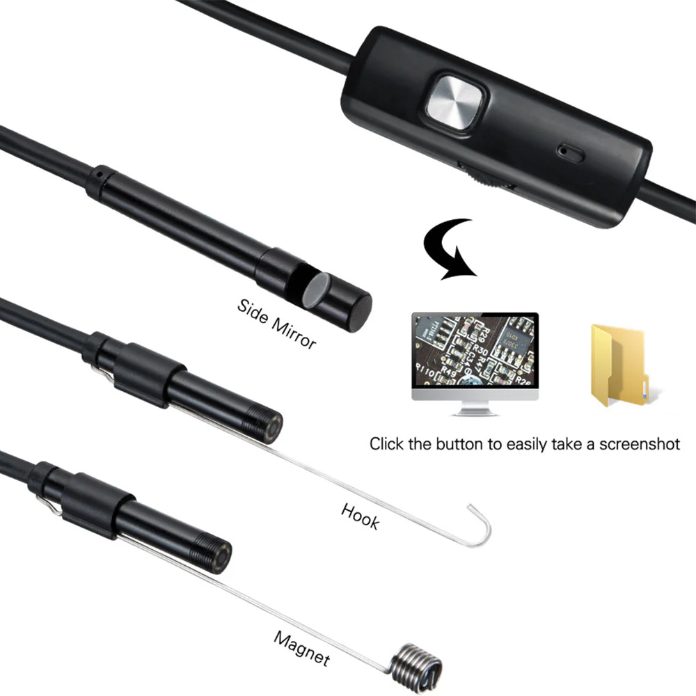 Fotocamera per endoscopio industriale con fotocamera Snake USB 3 in 1 per endoscopio di tipo C, Android e PC - Image 12
