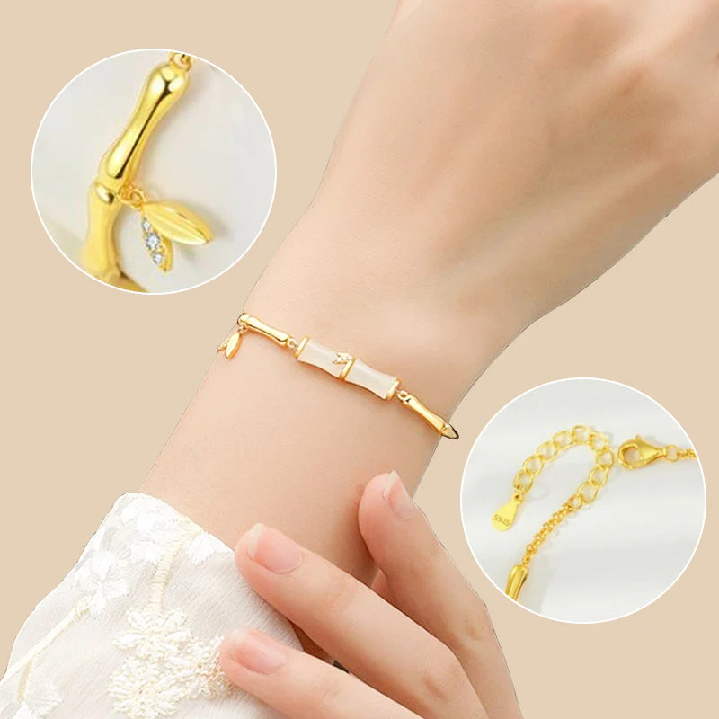 Bracciale in Giada Hetian con Design Bambù - Image 2