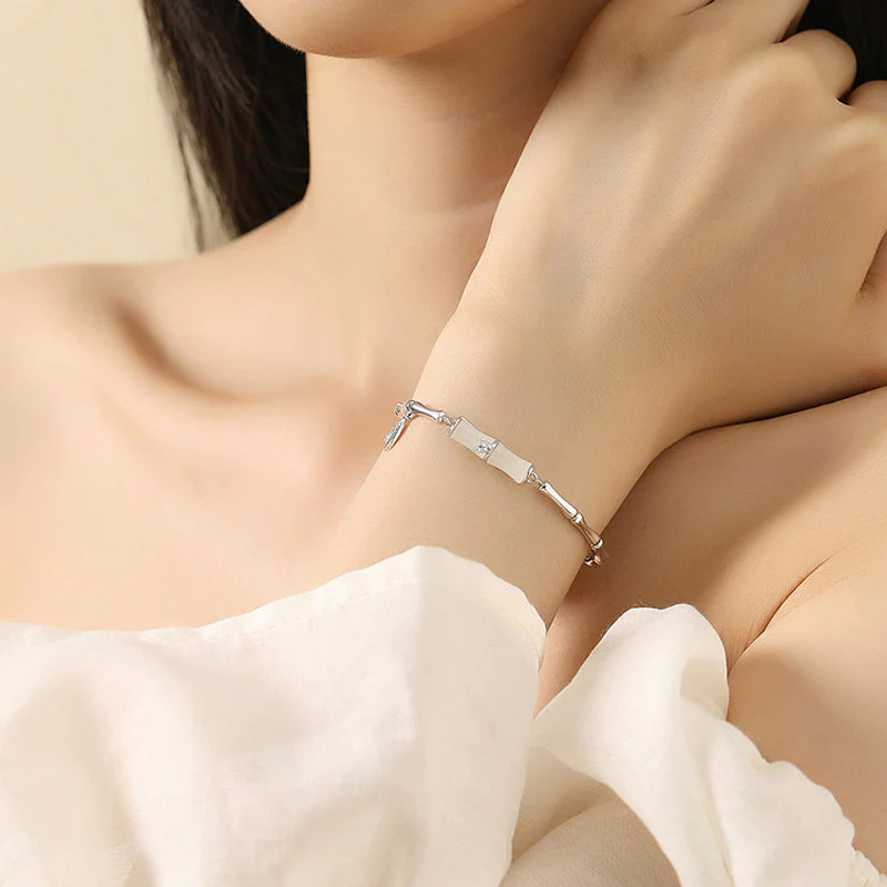 Bracciale in Giada Hetian con Design Bambù - Image 4