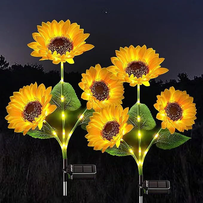 Lucine Solari a LED da Giardino a Forma di Girasole - Image 13