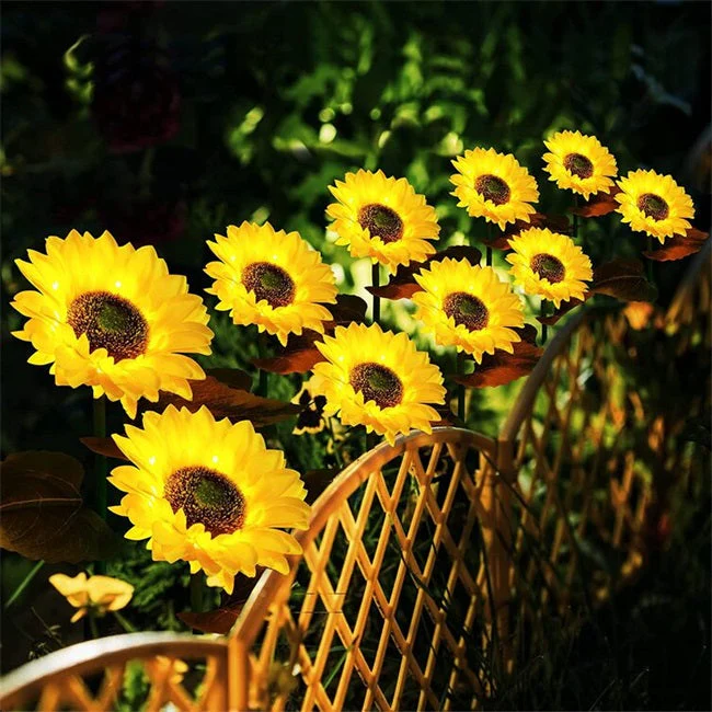 Lucine Solari a LED da Giardino a Forma di Girasole - Image 3
