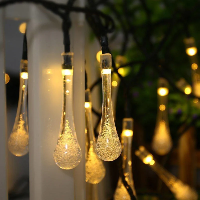 🎄Lampada solare a goccia d'acqua, sconto natalizio per un periodo limitato🎁