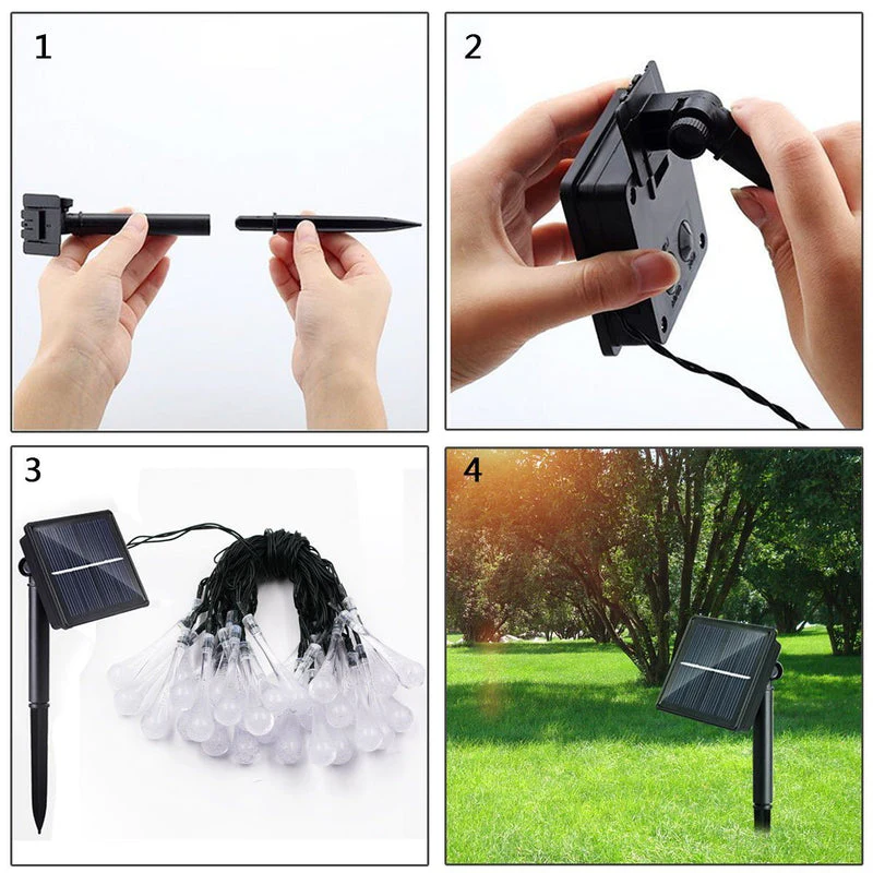 🎄Lampada solare a goccia d'acqua, sconto natalizio per un periodo limitato🎁 - Image 8
