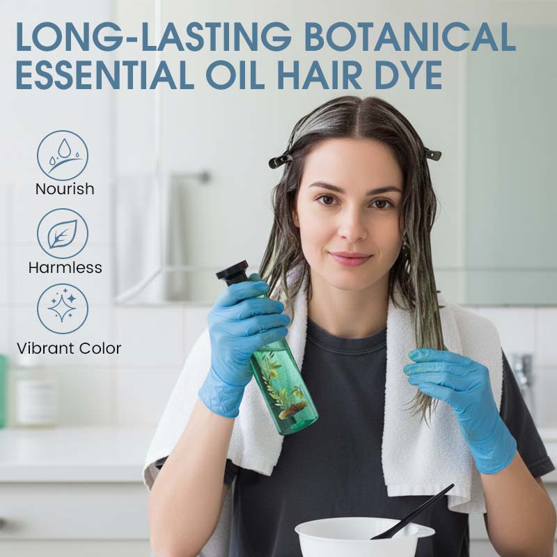 Tintura per capelli a lunga durata con oli essenziali botanici