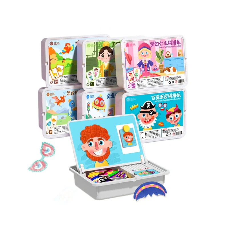 Scatola Puzzle Magnetica per Bambini con Giochi e Lavagna da Disegno - Image 12