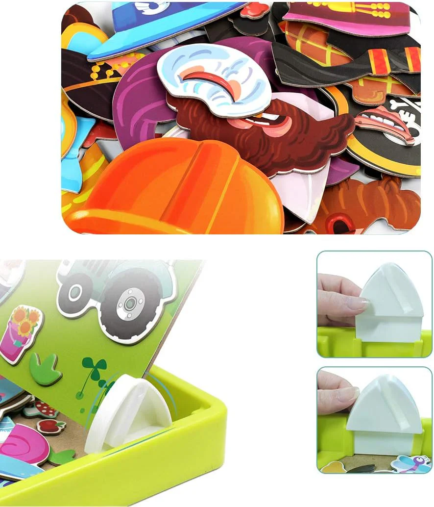 Scatola Puzzle Magnetica per Bambini con Giochi e Lavagna da Disegno - Image 4