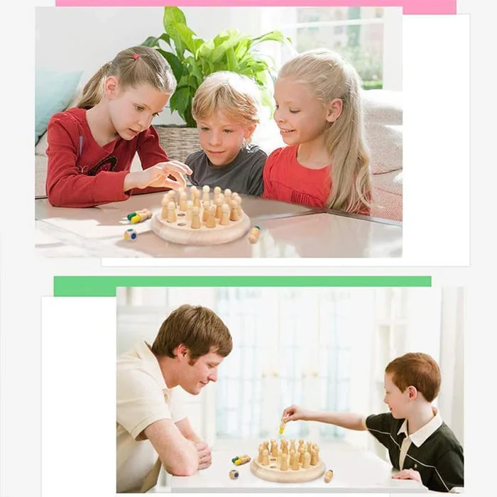 Regali per bambini🎁Gioco degli scacchi in legno Memory Match Stick - Image 6