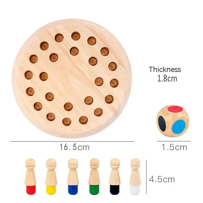 Regali per bambini🎁Gioco degli scacchi in legno Memory Match Stick - Image 7