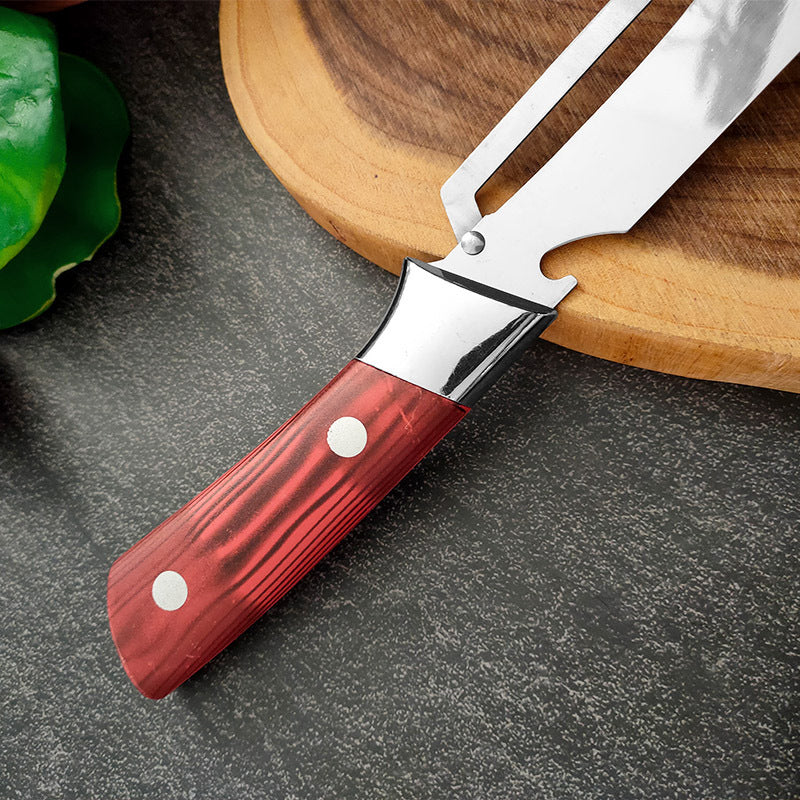 🔪 OFFERTA SPECIALE: 50% DI SCONTO IN QUESTO MOMENTO! 🥒 Pelapatate multifunzione in acciaio inossidabile – Lama larga e affilata come un rasoio, con apribottiglie ✨ - Image 8
