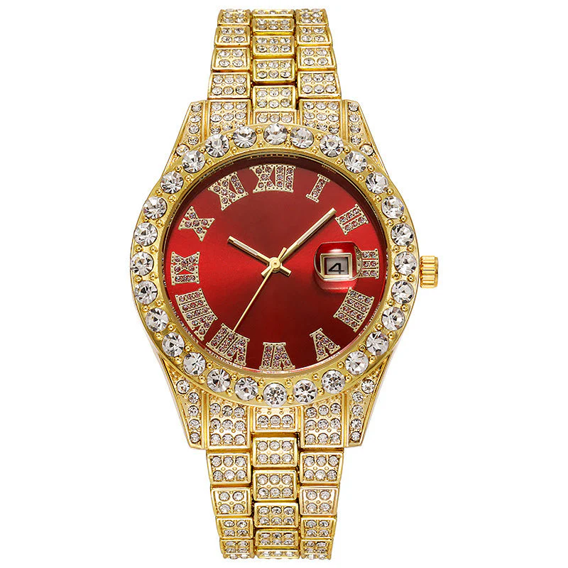 Orologio al quarzo con strass da uomo alla moda - Image 15