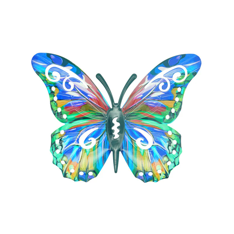 Farfalla in metallo da appendere alla parete, decorazione per esterni. - Image 11