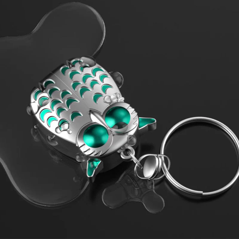 Mini tagliaunghie pieghevole a forma di gufo in acciaio inox - Image 2