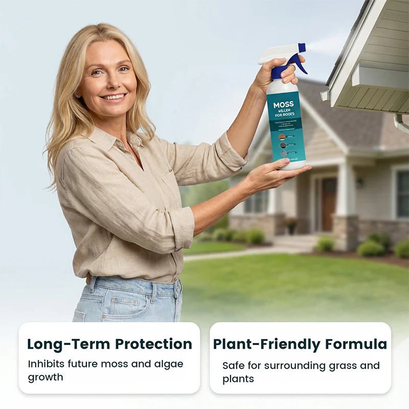 🌧️ Detergente spray multiuso per muo e alghe sui tetti – Spruzza, risciacqua e guarda come brilla! 🏠✨ Efficace contro il muschio, delicato sulle piante: un tetto pulito in pochi minuti. 🌿💧 - Image 5