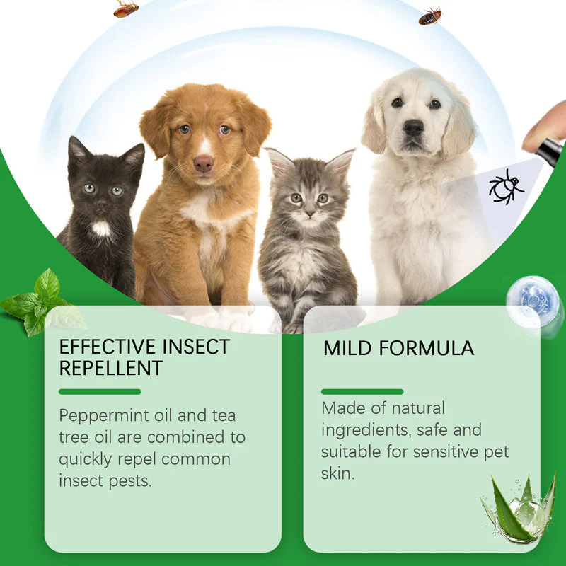 🍃Spray naturale contro pulci e zecche per cani e gatti🐾 Proteggi il tuo amato animale domestico dai parassiti - Image 3