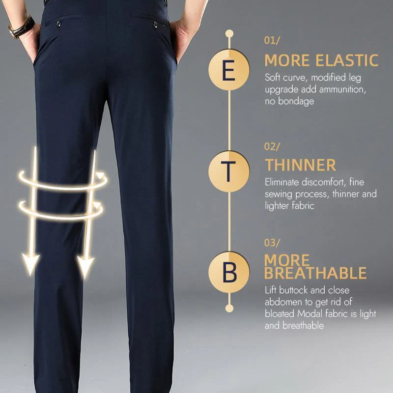 （ACQUISTA 2 SPEDIZIONE GRATUITA）PANTALONI CLASSICI DA UOMO AD ALTA ELASTICITÀ - Image 3