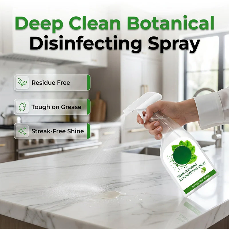 Spray detergente e disinfettante per la casa a base vegetale