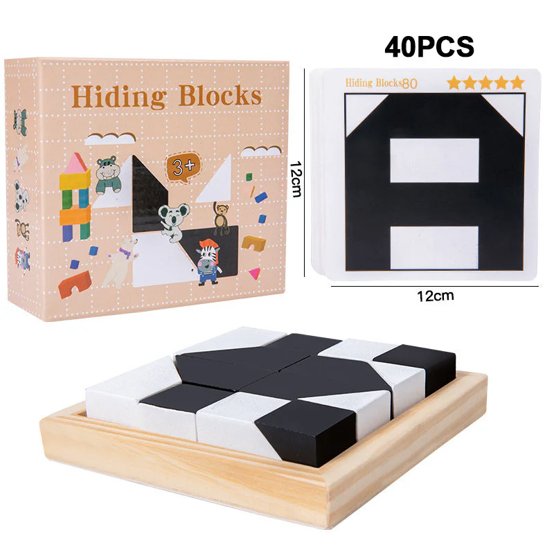 Puzzle nascosto blocchi di costruzione giocattoli puzzle per coltivare l'immaginazione spaziale dei bambini capacità Parent-Child Interactive BoardGame - Image 4