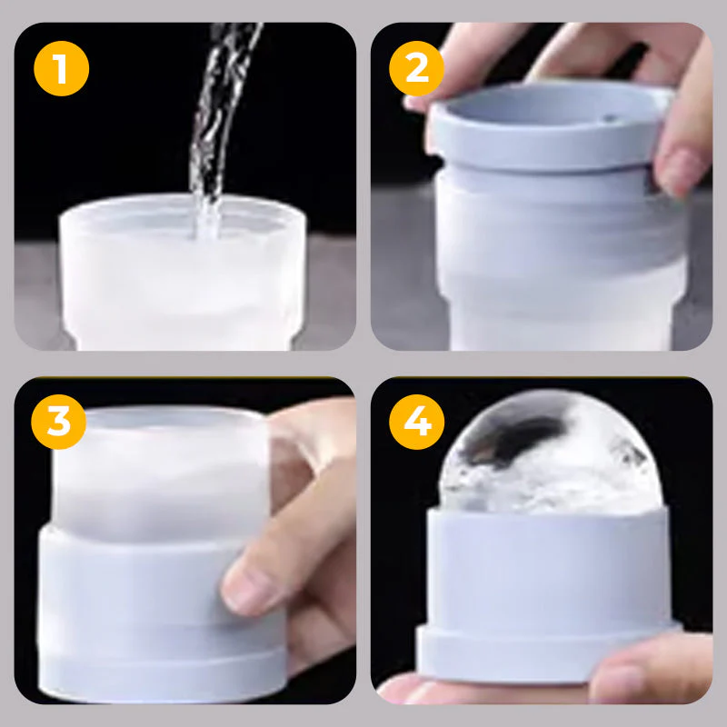 Stampo Portatile per Cubetti di Ghiaccio a Sfera in Silicone - Image 6