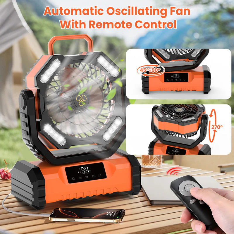 🔥 Vendita calda 50% OFF🎁 Ventilatore oscillante portatile con telecomando - Image 5