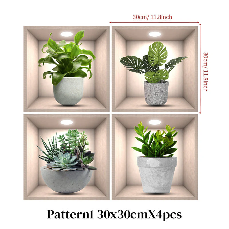 Potted Decorative Painting Wall Stickers - Image 11
