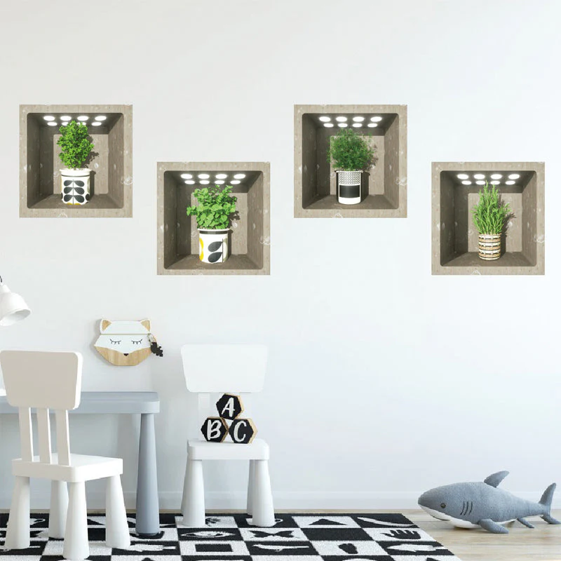 Potted Decorative Painting Wall Stickers - Image 6