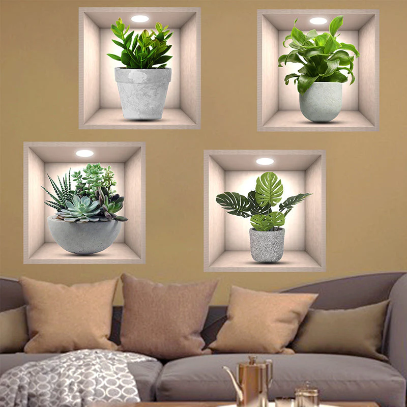 Potted Decorative Painting Wall Stickers - Image 7