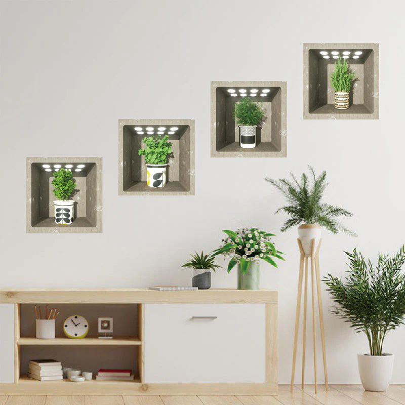 Potted Decorative Painting Wall Stickers - Image 8