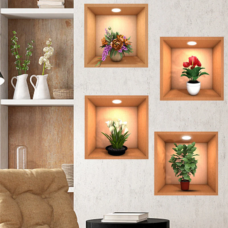 Potted Decorative Painting Wall Stickers - Image 9