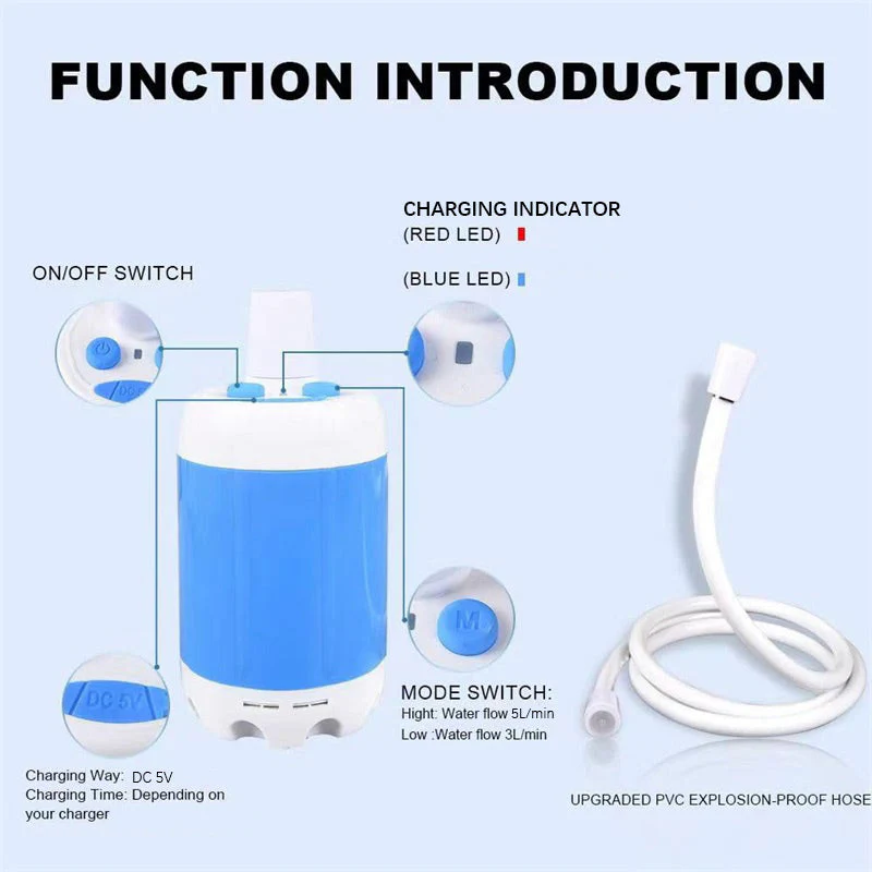 🛀 Vendita calda 50% OFF💦Doccia portatile per il campeggio con pompa dell'acqua - Image 16