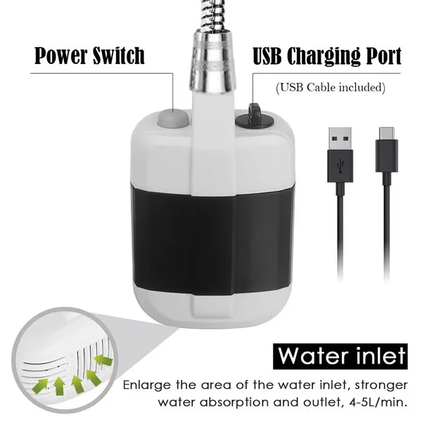 🛀 Vendita calda 50% OFF💦Doccia portatile per il campeggio con pompa dell'acqua - Image 4