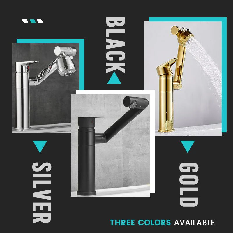 🔥SPEDIZIONE GRATUITA🔥 Rubinetto per lavabo girevole universale con rubinetto acqua calda e fredda monoforo - Image 3