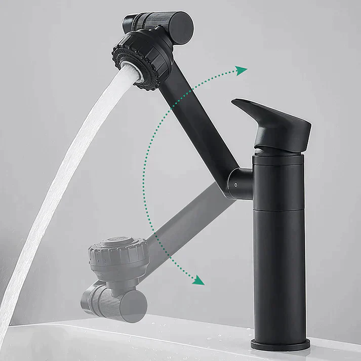 🔥SPEDIZIONE GRATUITA🔥 Rubinetto per lavabo girevole universale con rubinetto acqua calda e fredda monoforo - Image 4