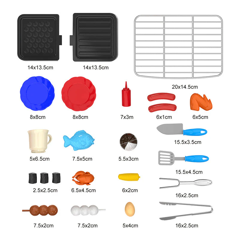 Set da gioco simulato con fornello per barbecue con getto d'acqua per bambini - Image 7