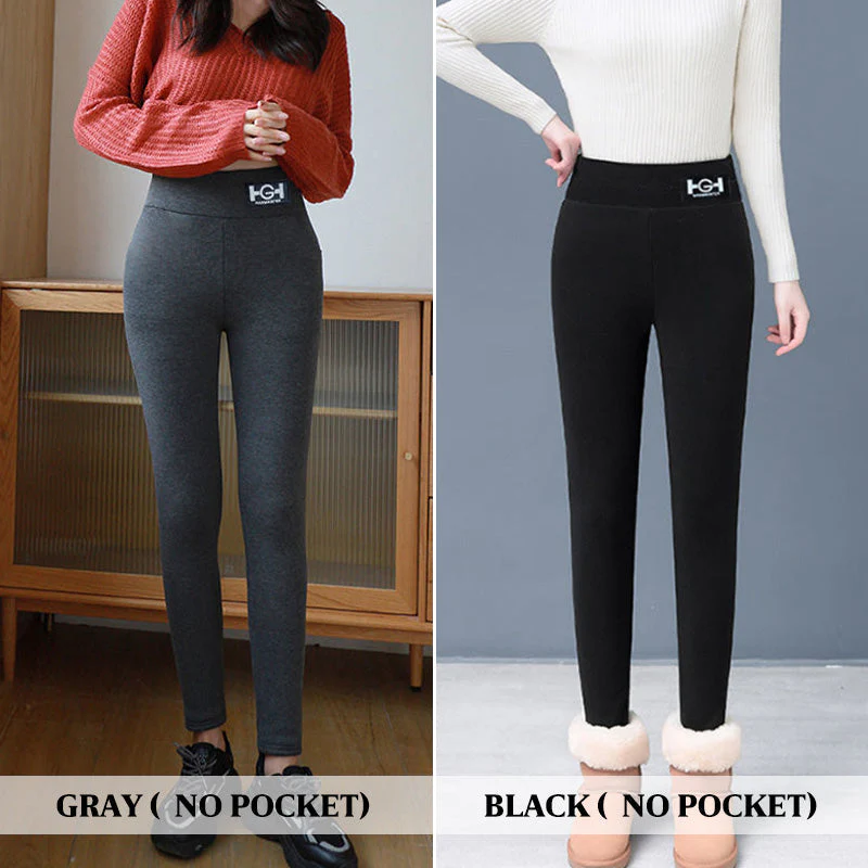 Pantaloni slim da donna in cashmere termico alla moda - Image 7