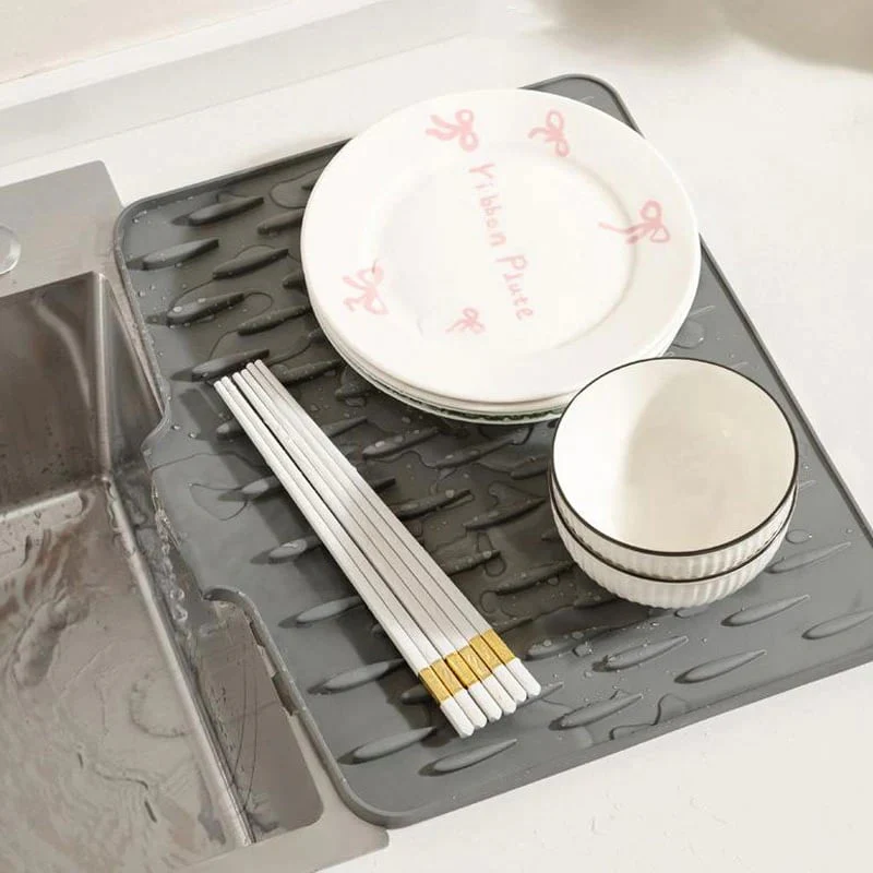💥 Salva piano di lavoro in silicone no-spill - Tappetino termoresistente e antiscivolo per asciugare senza sgocciolare💥