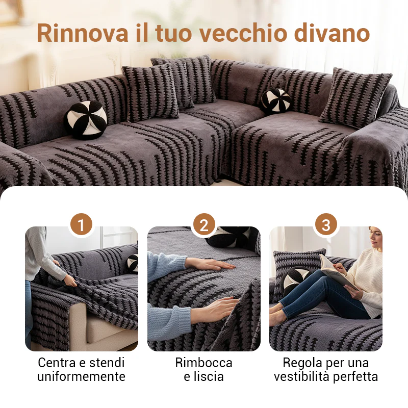 Copridivano morbido e antiscivolo in peluche - Image 6