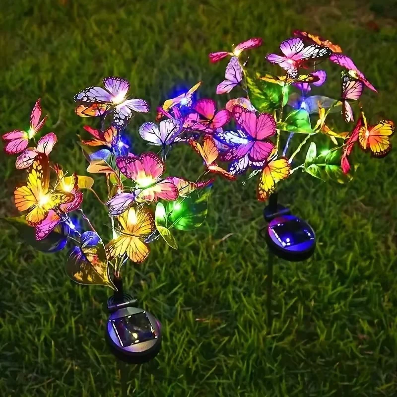Luci Solari da Giardino a Forma di Farfalla