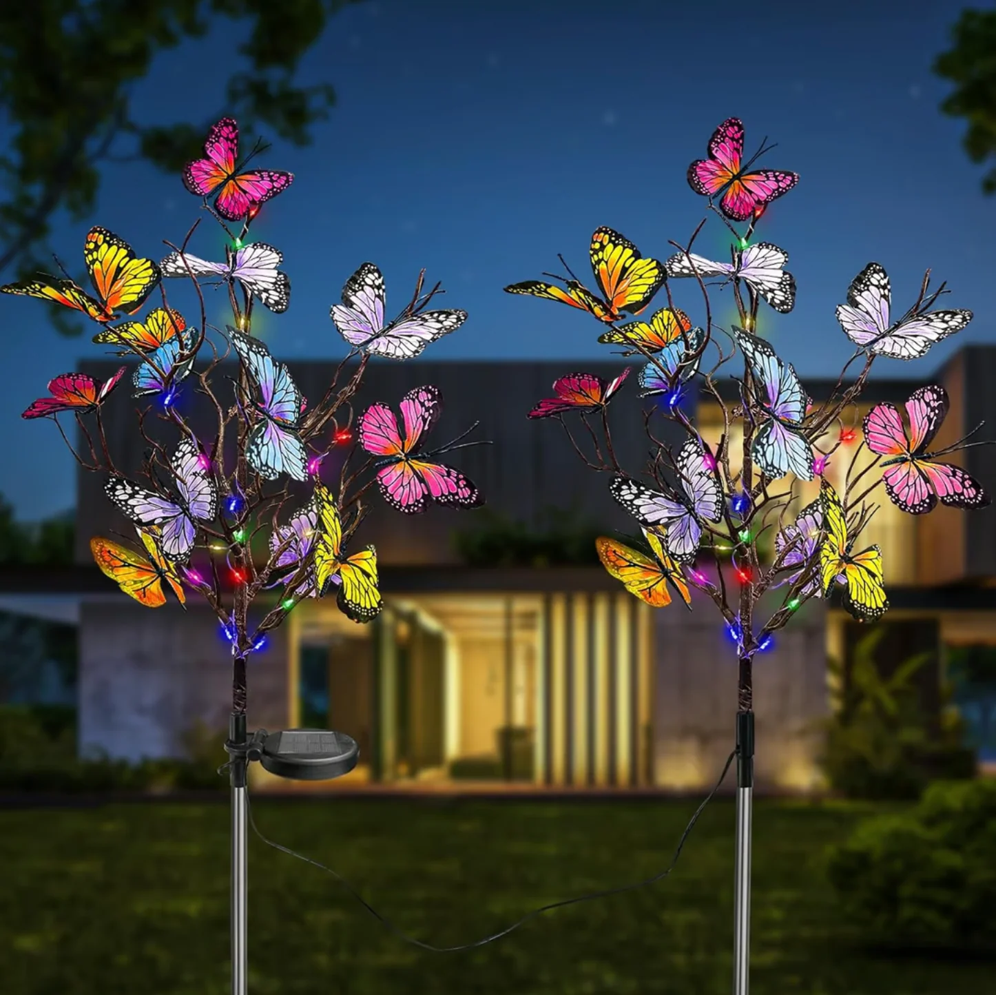 Luci Solari da Giardino a Forma di Farfalla - Image 2