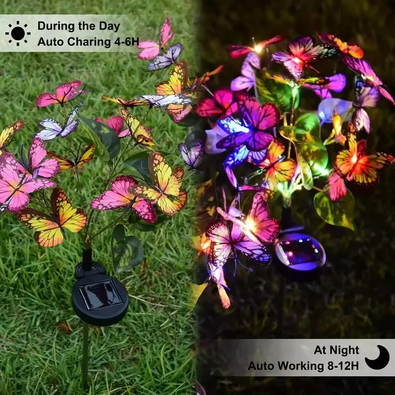 Luci Solari da Giardino a Forma di Farfalla - Image 7