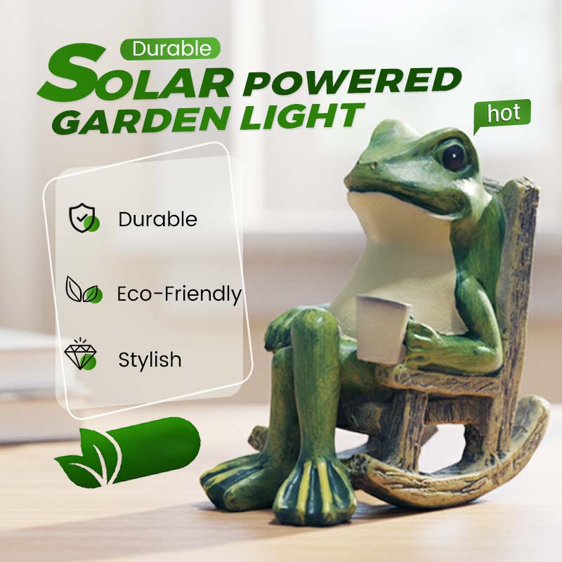 💯2026 Saldi Speciali🐸Ornamento a forma di rana su sedia a dondolo alimentato ad energia solare🍃 - Image 2