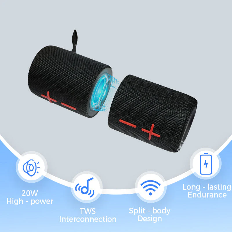 🎅 Vendita Prenatale di Natale 🎁 Altoparlante Bluetooth Duale Splittabile Magnetico 2 in 1 - Image 2
